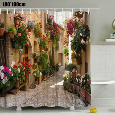 hangingcurtain, decoration, Bathroom, Flowers