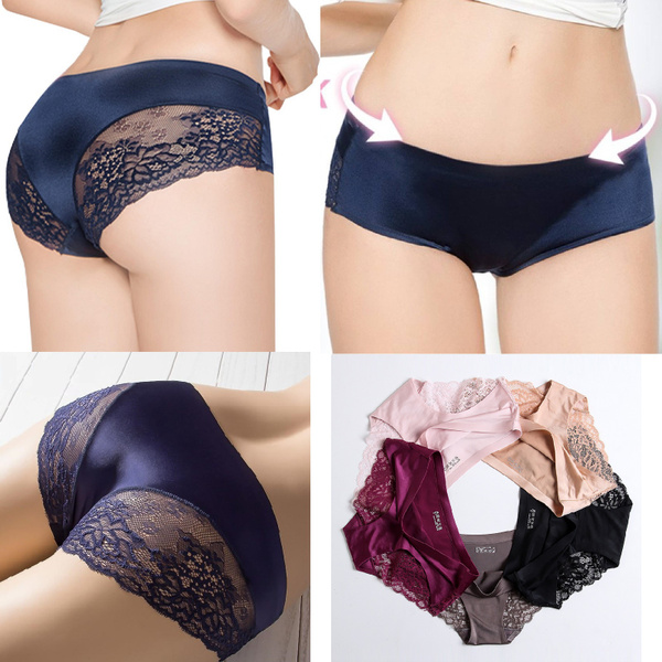 Womens Middle Underpants Panties Briefs Underwear Waist Lace Sexy
