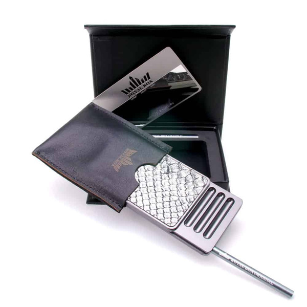 Royal Box Python Titanium Luxurious Skin Aluminum Straw Collectable