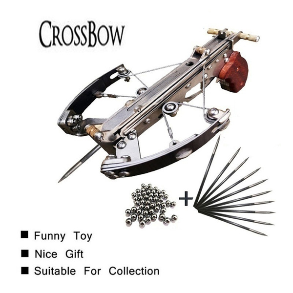 High Quality Recurve Mini Crossbow LIE Stainless Steel and Aluminum Outdoor  Shooting Toy Including Installation Tools Fire 4MM Arrow and 4MM Steel Ball