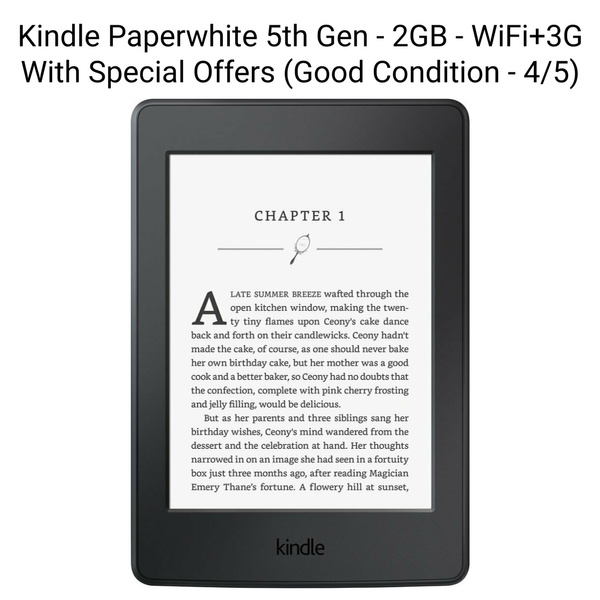 Amazon Kindle Paperwhite 5th Generation WiFi + 3G 2GB EReader