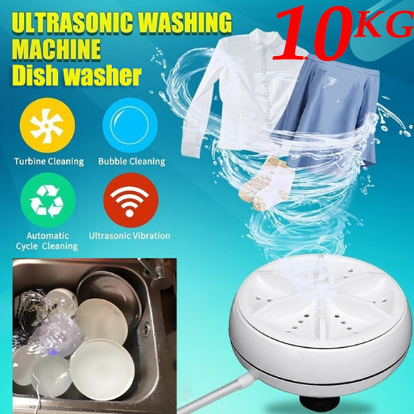 Mini Washing Machine Ultrasonic Turbine Laundry Washer Portable Dormitory