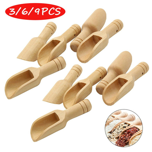 Tea Spoon Scoop, Small Salt Shovels Mini Scoop, Wooden Teaspoon