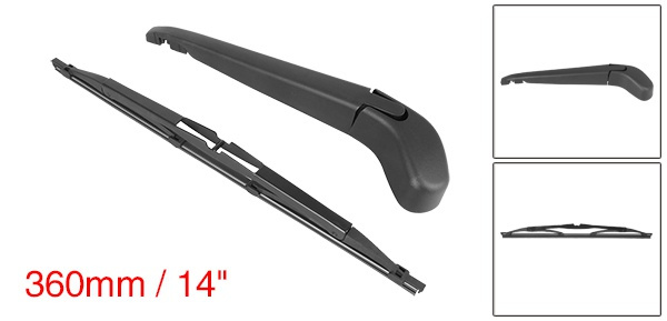 X AUTOHAUX Rear Windshield Wiper Blade Arm Set Fit for 2004-2012 Volvo V50-360mm 14inch