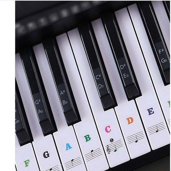 Transparent Piano Keyboard Sticker 54/61 Key Electronic Keyboard