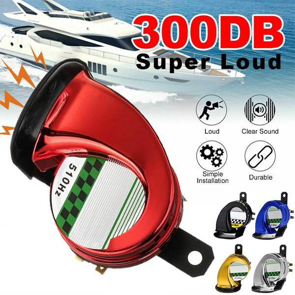 ANGGREK Car Horn, 5 Tonos de Sonido 300db Car Van Truck Megáfono Air Horn Siren PA MIC Altavoz