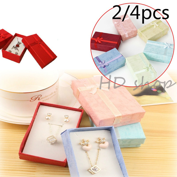 Ribbon Bowknot Jewelry Boxes, Jewelry Box Packaging