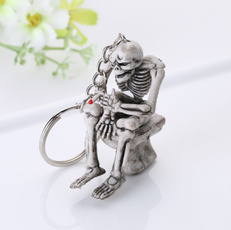 silverkeyring, Key Chain, keychaincar, skull