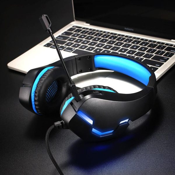 New Wired Game Earphones Over-ear Gaming Headphones Deep Bass Stereo ...