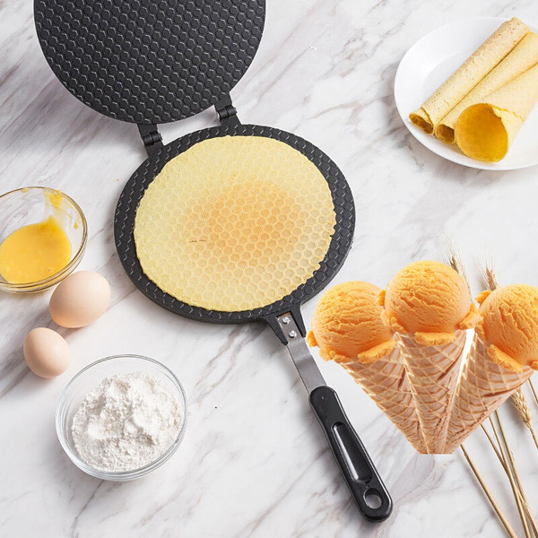 Stovetop Crepe Maker Non-Stick Egg Rolls Pan Ice Cream Cone Maker