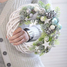 Christmas, Garland, wreath, rattanring