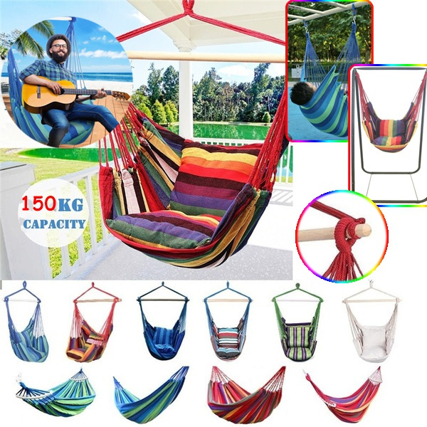 Camping Hammock Patio Furniture, Hanging Swing Chair Outdoor