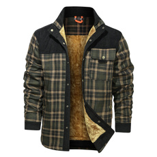 woolen, plaid shirt, warmjacket, Winter