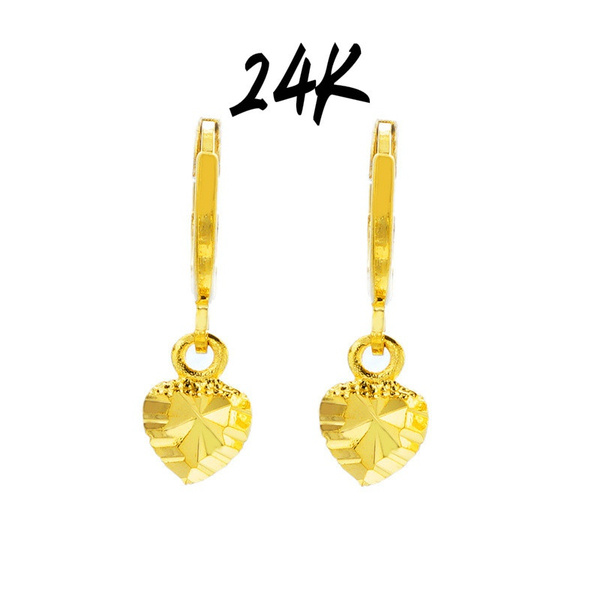 Goldplated Heart Sheap Earrings High Quality Fashion Women Gold