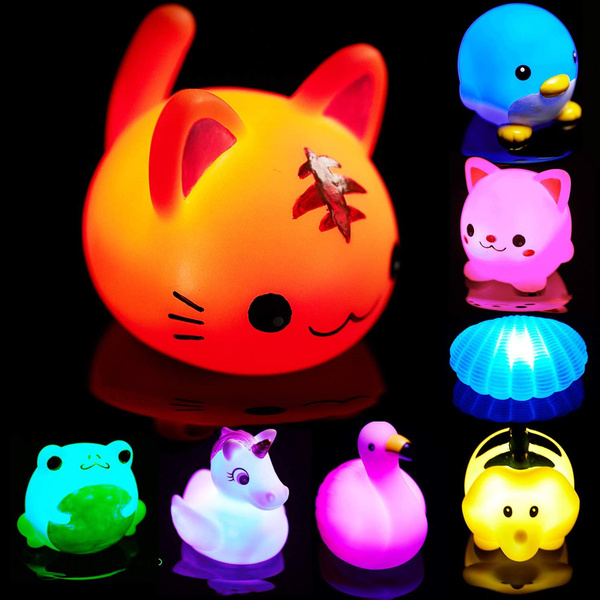 Bath Toys for Toddlers Baby 8 Pack Light Up Toys - Bathtub Toy Flashing Colourful LED Light ...