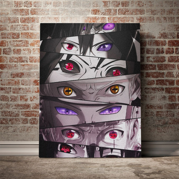 1 Piece Anime Naruto Eyes Poster Sharingan Rinnegan Manga Character Eyes Oil Painting Canvas Wall Art Decoration Prints Picture For Living Children Room Home Decor Picture No Frame Wish