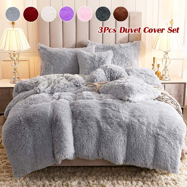 fluffy duvet set double