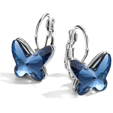 butterfly, Sterling, Hoop Earring, butterfly earrings