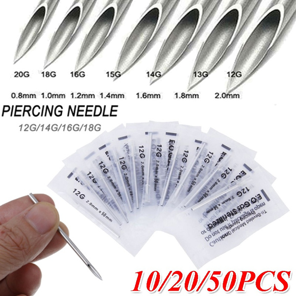 Cartilage piercing shop needle size