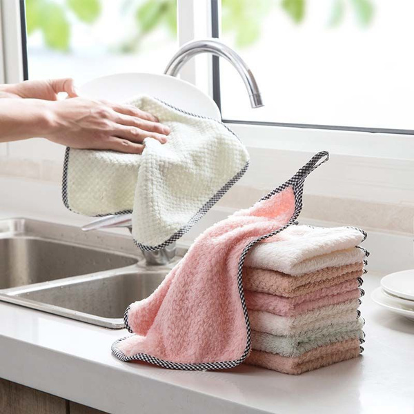5pcs Kitchen Towel And Dishcloth Set, Dish Towel For Washing Dish