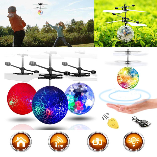 Betheaces Flying Ball  RC Toy for Kids Gifts Rechargeable Light Up Ball Drone 