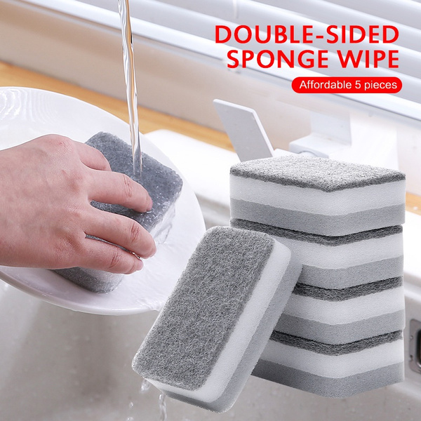 Kitchen Sponge, Household Cleaning Sponge Wipe, Dishwashing Sponge,  Double-sided Scouring Pads, Pot Sponge, Magic Wiper, Strong  Decontamination, Cleaning Supplies, Cleaning Gadgets, Useful Tool, Ready  For School - Temu