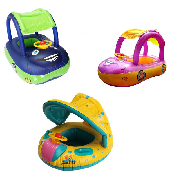 Sommer Sonnenschutz Schwimmring Schwimmhilfe Schwimmreifen Summer Steering  Wheel Sunshade Swim Ring Car Inflatable Baby Float Seat Boat Pool Tools  Accessories Kids Toys