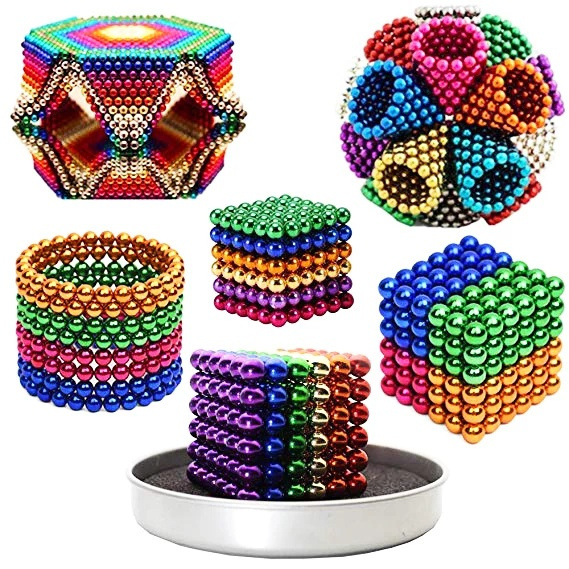 DIY Metal Neodymium Magic Magnet Magnetic Balls Blocks Cube Construction Building Toys Colorfull Arts Crafts Toy one Box Of 216 pcs