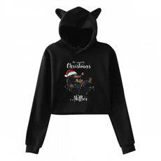 alliwantforchristmasisanifflercatearhoodiesweater, Fashion, pullover hoodie, Long Sleeve