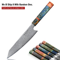 TURWHO Professional Damascus Chef Knife 8, 67 Layer Damascus Steel  Handmade Forged Kitchen Knives Salmon Knife Slicing Knife Sharp Blade  Cleaver Japanese Damascus Steel Sashimi Knife Sushi Knife Fish Knife Beef  Raw