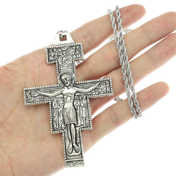 st francis of assisi cross necklace