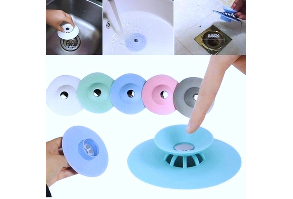 Dropship 1pc Push-type Silicone Floor Drain, Silicone Universal