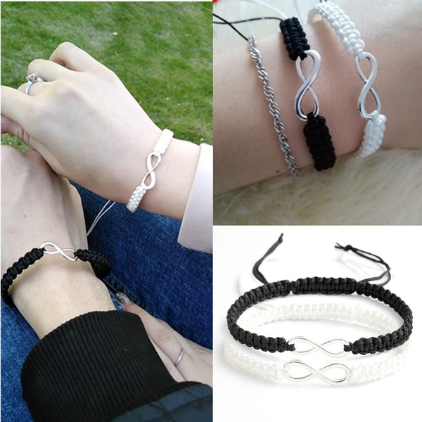 2pcs Infinity Bracelet Couple Friendship Best Friends Sister Love His and  Hers  eBay