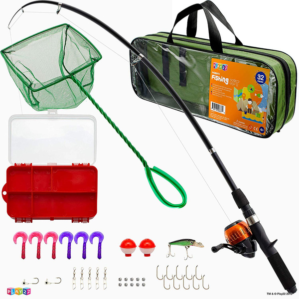 Fishing Pole For Kids - 40 Set Kids Fishing Rod Combos - Kids Fishing Poles  Includes Fishing Tackle, Fishing Gear, Fishing Lures, Net, Carry On Bag,  Fully Fishing Equipment - For Boys And Girls