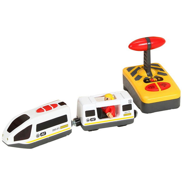 remote control wooden train