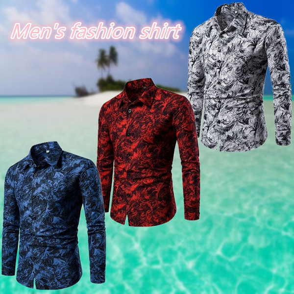 Men's Autumn Designer Fashion Casual Long Sleeve Shirt