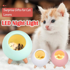 cute, Night Light, catlamp, Simple