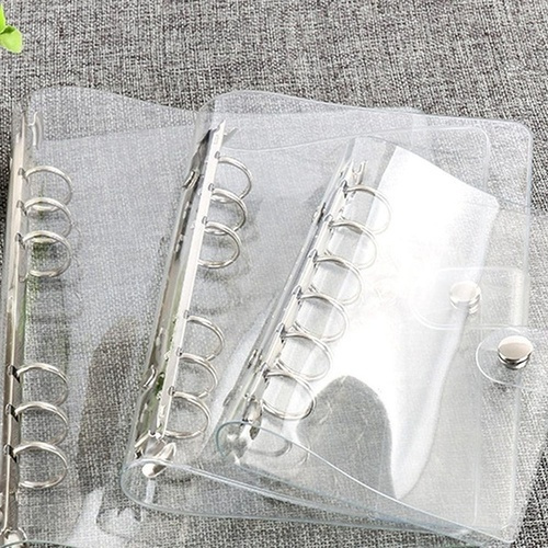 1Pc Transparent Color Plastic Clip File FolderA5/A6/A7 Notebook Loose ...