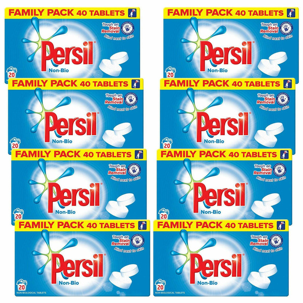 Persil Non Bio Tablet Laundry Detergent, 20 Washes, 1.2kg, Buy Eight Wish