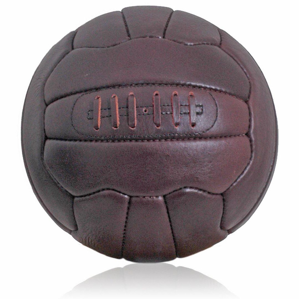 18 panel vintage style football ball leather retro ball size 5