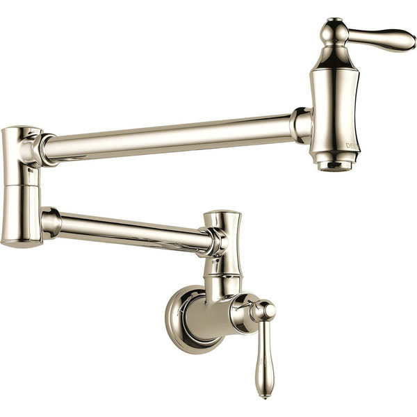 2 Pack Delta Faucets Victorian Home Pot Filler Wall Faucet Polished Nickel 