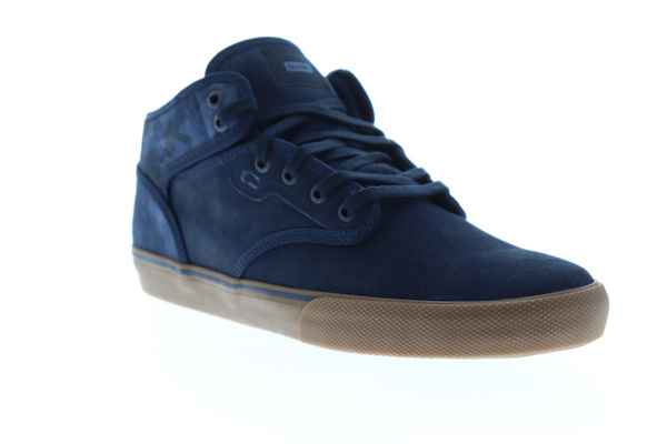 Globe Motley Mid GBMOTLEYM Mens Blue Suede Mid Top Lace Up Skate Sneakers Shoes 