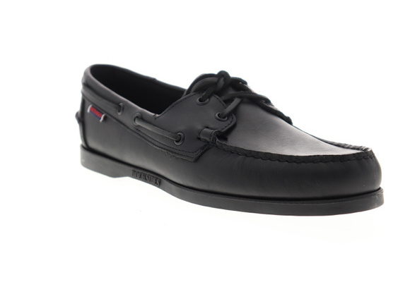 Sebago Portland Docksides Mens Black Loafers Slip Ons Boat Shoes