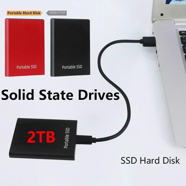 Repræsentere Fantasi Konvertere External SSD Hard Drive SSD 500GB 1TB 2TB Portable SSD External Hard Drive  for Laptop with Type C USB 3.0 | Wish
