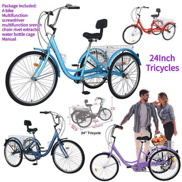 20 24 Inch 3 Wheel Bikes Adult Tricycles 7 Speed Adult Trikes Three   5fb89ec2e5140c798dad26d4 Large 