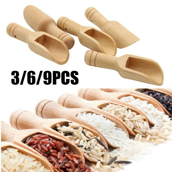 Wooden Mini Scoop Teaspoon For Salt, Milk Powder, Coffee Scoop