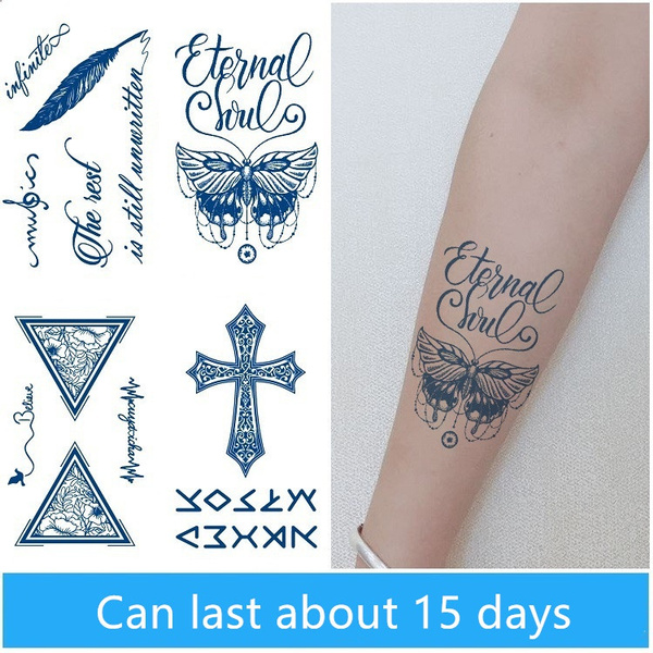 Temporary Tattoo Sticker Juice Ink Tattoos Semi-Permanent Long Lasting Body  Art, | eBay