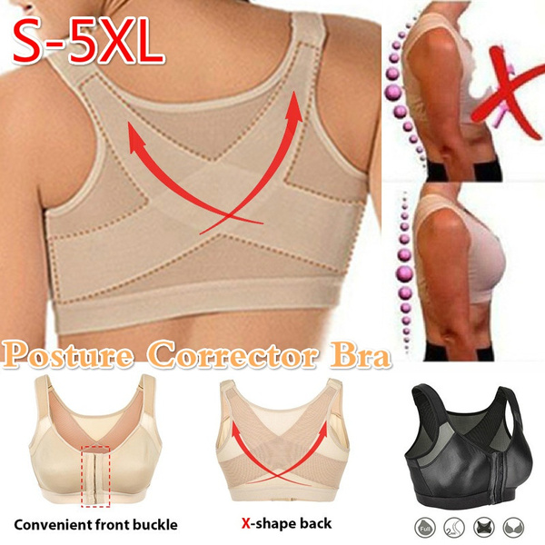 3 Color Women Posture Corrector Bra Wireless Back Support Lift Up Yoga Bra  Underwear Plus Size Comfortable Full Coverage Non-padded Soft Cups XXS-5XL