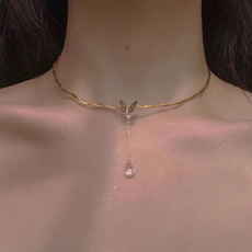 trendy necklace, butterfly, Tassels, Fashion