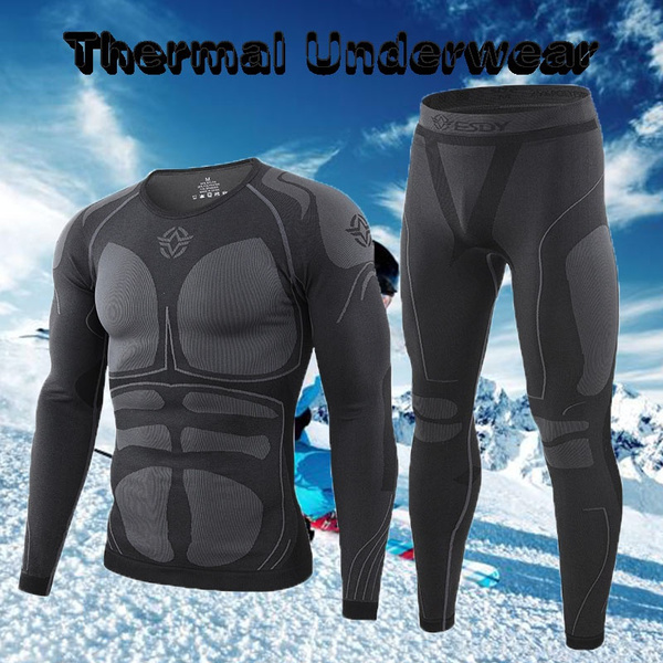Winter Thermal Underwear Men Underwear Sets Compression Fleece